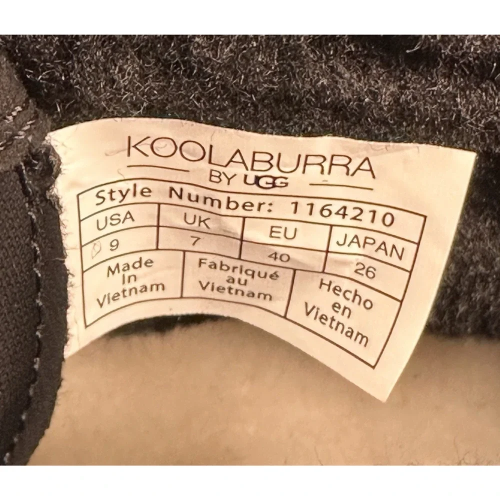 Koolaburra by UGG Deza Lace-Up Utility Boots Womens Sz. 9 Black Suede New $120